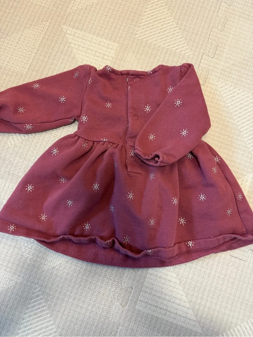 Carter's Baby Burgundy Long-Sleeve Dress
